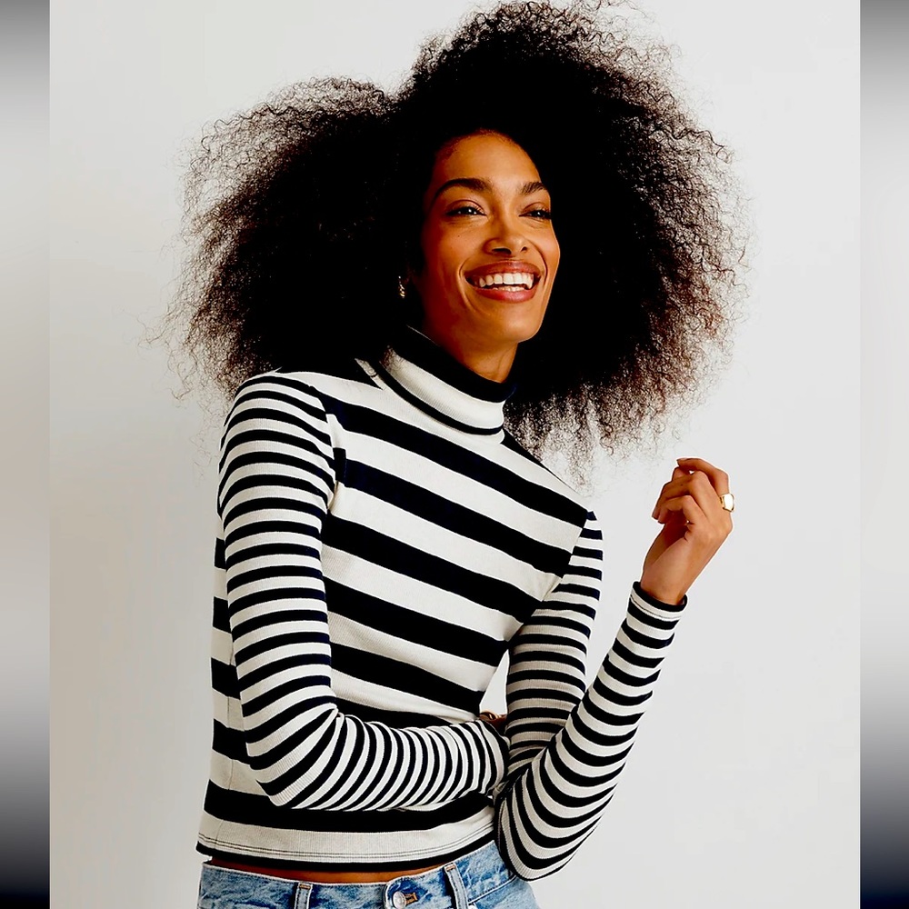 NWT Madewell Cropped Turtleneck